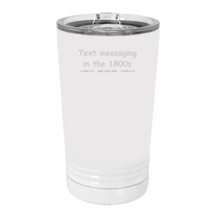 White Sublimatable 16 oz. Polar Camel Pint with Slider Lid Special Logo Thumbnail