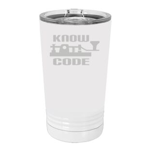 White Sublimatable 16 oz. Polar Camel Pint with Slider Lid Special Logo Thumbnail