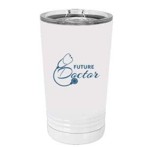 White Sublimatable 16 oz. Polar Camel Pint with Slider Lid Special Logo Thumbnail