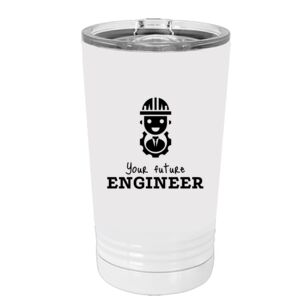 White Sublimatable 16 oz. Polar Camel Pint with Slider Lid Special Logo Thumbnail