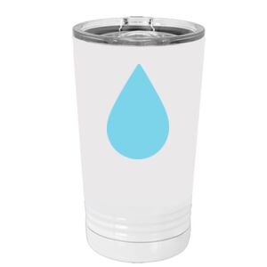 White Sublimatable 16 oz. Polar Camel Pint with Slider Lid Special Logo Thumbnail