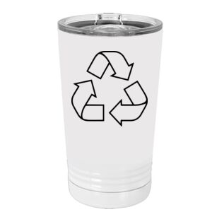 White Sublimatable 16 oz. Polar Camel Pint with Slider Lid Special Logo Thumbnail