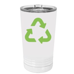 White Sublimatable 16 oz. Polar Camel Pint with Slider Lid Special Logo Thumbnail