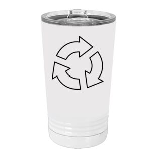 White Sublimatable 16 oz. Polar Camel Pint with Slider Lid Special Logo Thumbnail