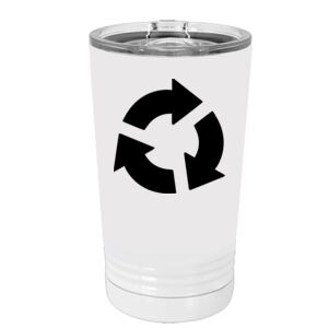 White Sublimatable 16 oz. Polar Camel Pint with Slider Lid Special Logo Thumbnail