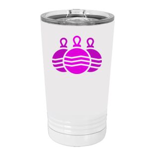 White Sublimatable 16 oz. Polar Camel Pint with Slider Lid Special Logo Thumbnail